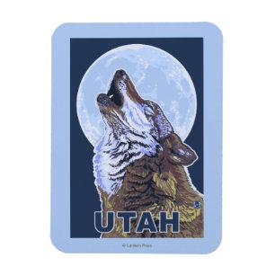 Magnet Flexible Loup gris HowlingUtah