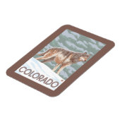 Magnet Flexible Loup gris Standing Colorado (Côté Gauche)