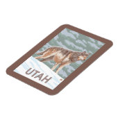 Magnet Flexible Loup gris StandingUtah (Côté Gauche)