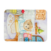Magnet Flexible L'ours fait cuire du pain d'épices (Horizontal)