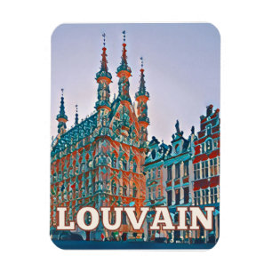 Magnet Flexible Louvain Belgique Photo Vintage