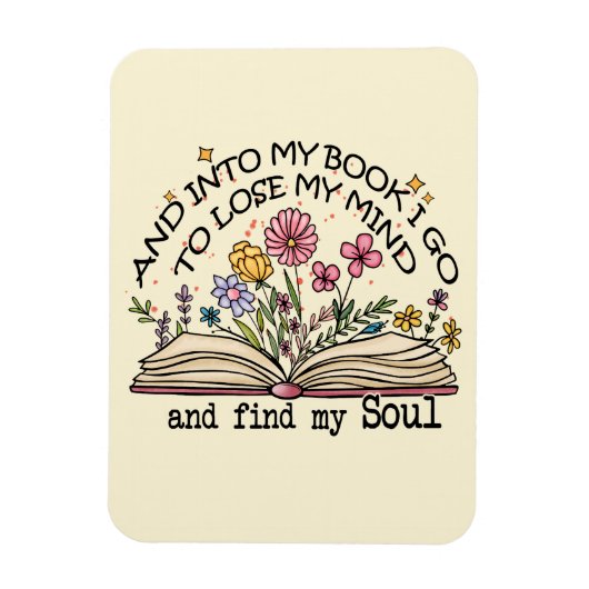 Magnet Flexible Louveur de livres floraux (Vertical)