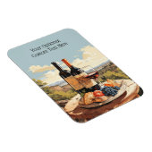 Magnet Flexible Louveur de vin de texte personnalisé (Côté Droit)