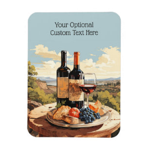 Magnet Flexible Louveur de vin de texte personnalisé