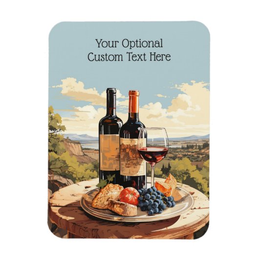 Magnet Flexible Louveur de vin de texte personnalisé (Vertical)