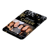 Magnet Flexible Love and Cheer Silver and Gold Snowflakes Photo (Côté Gauche)