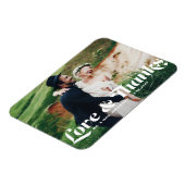 Magnet Flexible Love and Thanks Retro Script Photo Mariage (Côté Gauche)