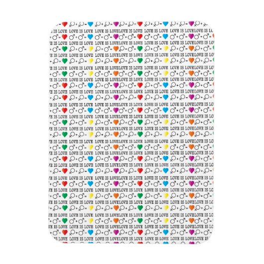 Magnet Flexible LOVE est LOVE égalité citation dans les couleurs a (Vertical)
