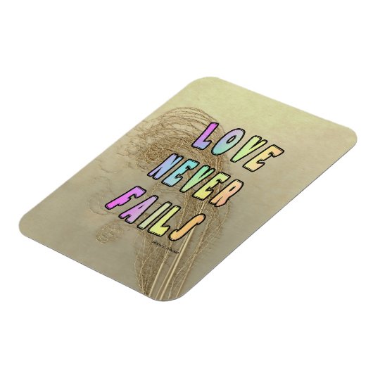 Magnet Flexible Love Never Fails Refrigerator  (Côté Gauche)