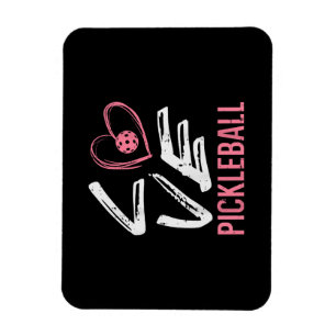 Magnet Flexible Love Pickleball Coeur Pickle Ball Femmes Filles En