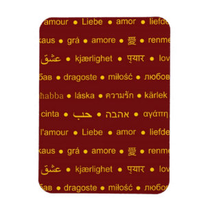 Magnet Flexible Love romantique typographie design de texte