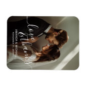 Magnet Flexible 'Love & Thanks' Custom Photo Wedding Favor (Horizontal)