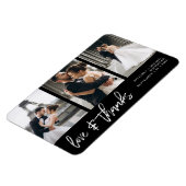 Magnet Flexible Love Thanks Photo Collage Lettré à la main noir (Côté Gauche)