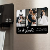 Magnet Flexible Love Thanks Photo Collage Lettré à la main noir