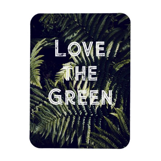 Magnet Flexible Love the Green : Vert foncé Fern Feuille Botanique (Vertical)