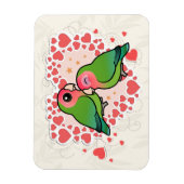 Magnet Flexible Lovebird Love Heart (Vertical)
