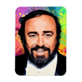 Magnet Flexible Luciano Pavarotti Portrait coloré (Vertical)