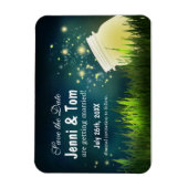 Magnet Flexible Lucioles + Pot Mason Nuit Rustique Date Aimant (Vertical)