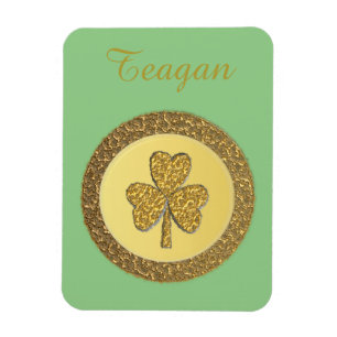 Magnet Flexible Lucky Irish Shamrock Gold Coin Custom