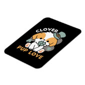 Magnet Flexible Lucky Pup with Clover - St. Patrick's Day Cadeau (Côté Gauche)