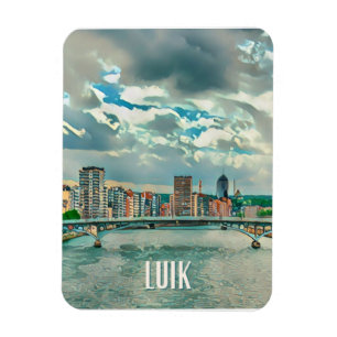 Magnet Flexible Luik Belgique Photo Vintage