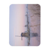 Magnet Flexible Lumière du lever du soleil en hiver sur les moulin (Vertical)