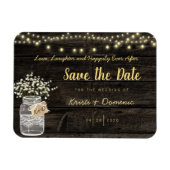 Magnet Flexible Lumières brillantes de pot de Mason rustique (Horizontal)