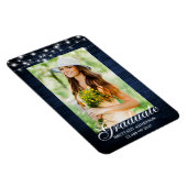 Magnet Flexible Lumières en bois bleu Faire-part de graduation pho (Côté Droit)