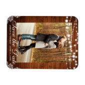Magnet Flexible Lumières en dentelle Mariage rustique Enregistrer  (Horizontal)