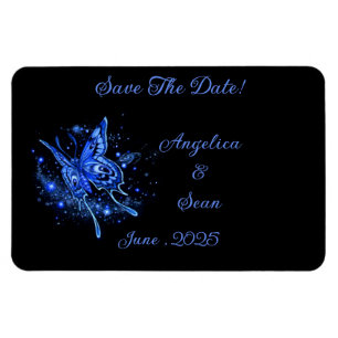 Magnet Flexible Lunar Moth Mariage Magique Économisez La Date!