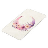 Magnet Flexible Lune rose Croissant avec de jolies fleurs (Côté Gauche)