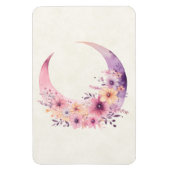 Magnet Flexible Lune rose Croissant avec de jolies fleurs (Vertical)