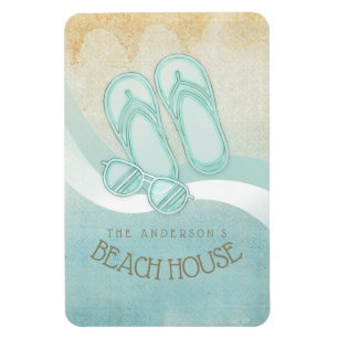 Magnet Flexible Lunettes de soleil et tongs Beach House Aqua ID623