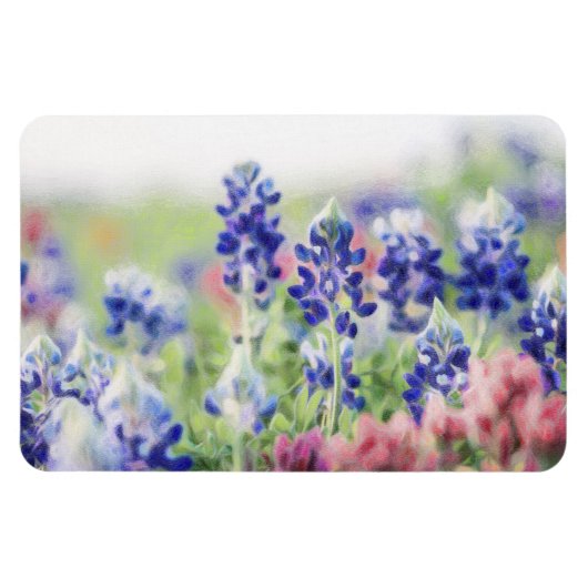 Magnet Flexible Lupins bleus scintillants (Horizontal)