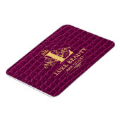 Magnet Flexible Luxury Crocodile Leather Monogram Gold Initial (Côté Gauche)
