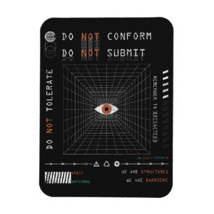 Magnet Flexible L'Watcher - Techno-Brutalist Streetwear Design