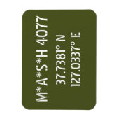Magnet Flexible M*A*S*H 4077 Latitude Longitude (Vertical)