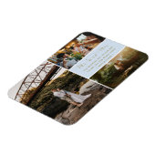 Magnet Flexible M. et Mme Merci Photo Collage bleu et or (Côté Gauche)