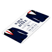 Magnet Flexible M. & M. Modern Mariage Navy Tux - Sauvez la date (Côté Gauche)
