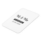 Magnet Flexible M. & Mme ajouter nom de famille date année mariage (Côté Gauche)