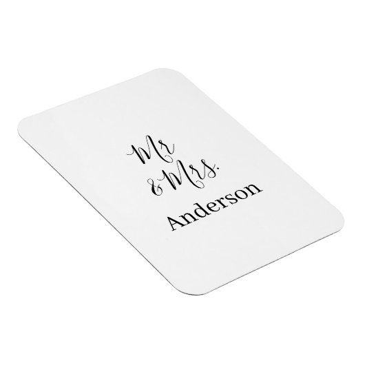 Magnet Flexible M. & Mme ajouter nom de famille date année mariage (Côté Droit)