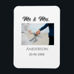 Magnet Flexible M. & Mme ajouter nom de famille date année mariage<br><div class="desc">conception</div>