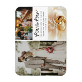 Magnet Flexible M. Mme Photo Collage Mariage Merci (Vertical)