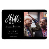 Magnet Flexible M. & Mr Script - Enregistrer la date avec la photo (Horizontal)