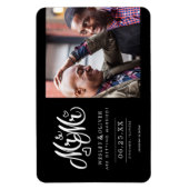 Magnet Flexible M. & Mr Script - Enregistrer la date avec la photo (Vertical)