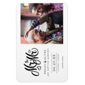 Magnet Flexible M. & Mr Script - Enregistrer la date avec la photo (Vertical)