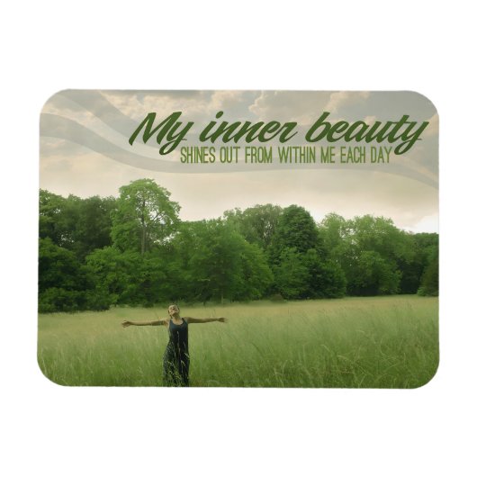 Magnet Flexible "Ma beauté intérieure" Motivation Affirmation Flex (Horizontal)