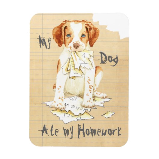 Magnet Flexible Ma Brittany Mange Mes devoirs (Vertical)