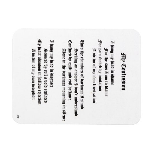 Magnet Flexible Ma confession (Horizontal)