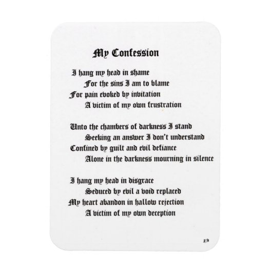 Magnet Flexible Ma confession (Vertical)